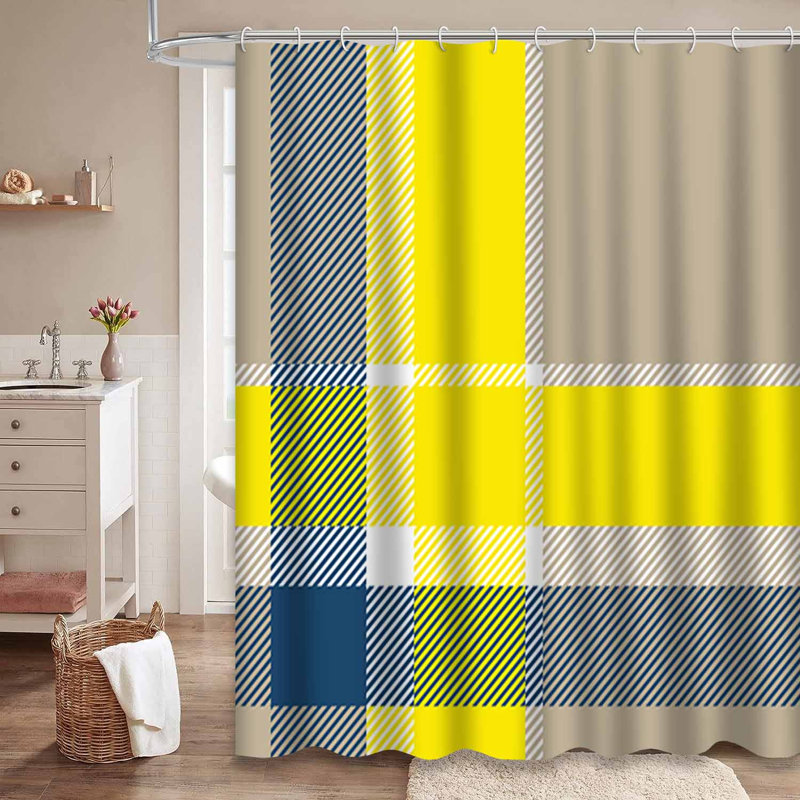 Rideau de douche Tartan, L 72 po x l 84 po