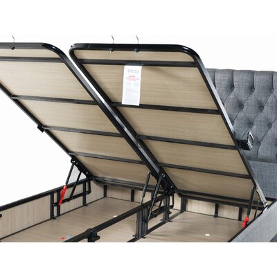Queen Tufted Upholstered Storage Platform Bed -  Arzezum, ARZ-NEV-GREY-Q-SB
