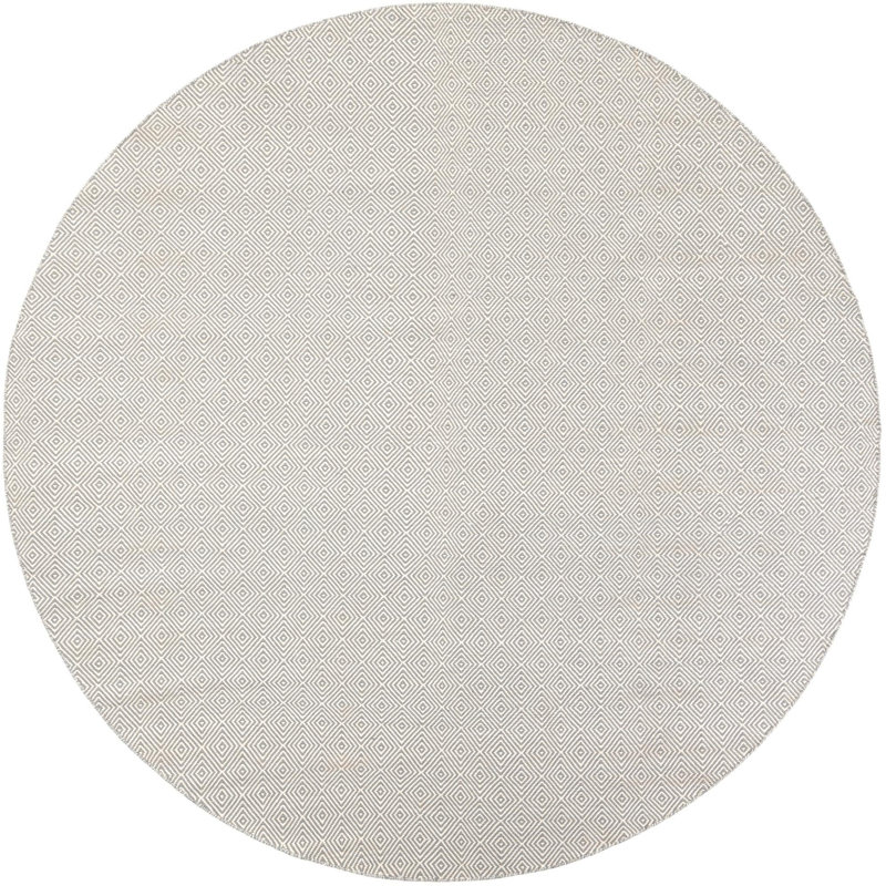 Tapis contemporain contemporain gris, Rond 10pi