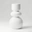 Vase en céramique blanche à double ampoule réactive 10 "Arlo-605254314-605254312