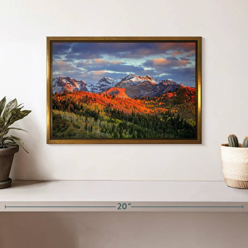 Mont Wasatch, Cadre flottant doré, 13 po x 9 po