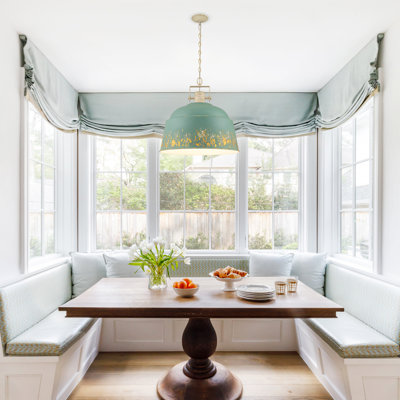 Farmhouse Pendant Light 21" Hand-Distressed Mint Green Dome Pendant With Gold Patina Finish, 3-Light E26 Industrial Kitchen Island Pendant, Adjustable Chain 78", Sloped Ceiling Compatible, ETL Listed