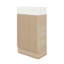 Meuble-lavabo de 18,6 po avec lavabo - armoire avec tablette double couche, porte-papier hygiénique, porte à fermeture en douceur silencieuse et option de montage gauche / droite-22945052