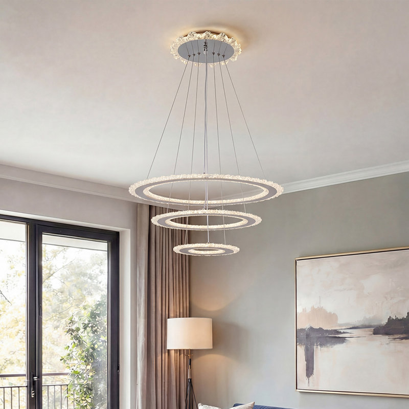 3 - Light Natural LED Dome Pendant