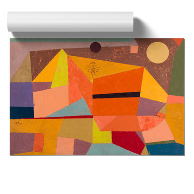 Joyful Mountain Landscape by Paul Klee - No Frame Painting