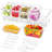 Taco Bar Serving Set For Party With 5 Containers(2.5 Cup) & Components, Large Ice Chilled Condiment Caddy Organizer, Garnish Serving Tray Platter For Mimosa Bar Accessories, Fruit, Salad, Food