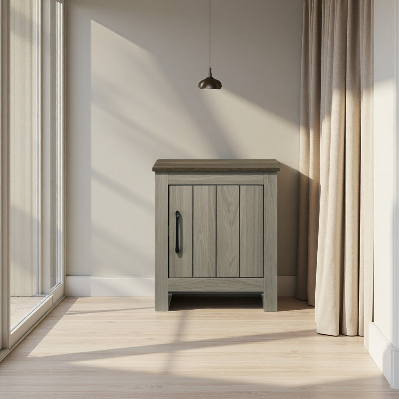 Table de bout l 16 po, table d'appoint, table de chevet avec porte d'armoire