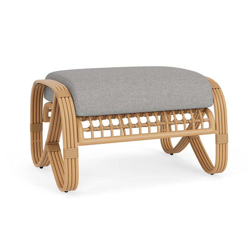 Riviera Outdoor Ottoman, Demo Stone