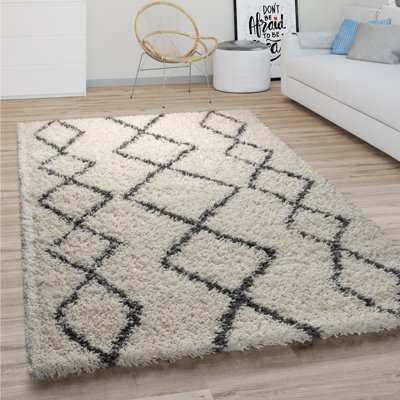 Gholson 100% Polypropylene Cream/Black Outdoor Rug
