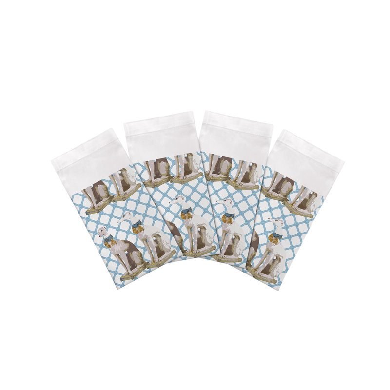 Regal Grey Hound Cotton Sateen Dinner Napkins, Wyeth
