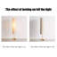 Lampe sur pied en tissu et bois massif de style Wabi-Sabi