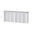 Banc de rangement pour chaussures avec coussin, banc de rangement pour hall d'entrée avec 24 casiers, armoire de rangement élargie de 9,5 po, support à casiers long pour le salon, la chambre à coucher, le vestibule, blanc-706671068-705587360