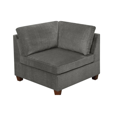 Contemporary Grey Chenille Modular 8Pc - Enhance Your Home Decor With Comfort 4 Corner Sofas, 3 Armless Chairs, 1 For Living Space
