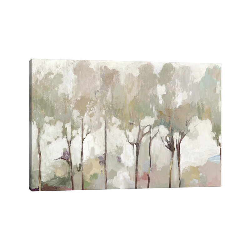 "Soft pastel Forest" par Allison Pearce, reproduction d’art, Pas de tapis, Toile tendue, H 8 po x l 12 po x P 0,75 po