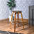 Zeno Mid-Century Modern Swivel Counter or Bar Height Backless Bar Stool in Faux Leather, Wood-28656939-63322035
