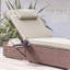 Chaise longue d'extérieur en osier inclinable avec table d'appoint et coussins-819371124