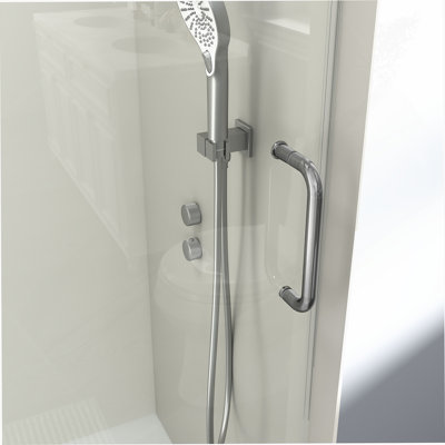 Porte de douche coulissante simple, porte de salle de bain sans cadre avec douche à l'italienne