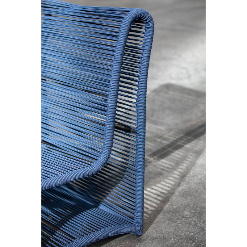 Fauteuil club sans accoudoirs bleu marine Marino