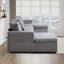 Canapé modulaire rembourré en microfibre de 122 po de largeur avec coussins de 122 po-52630532