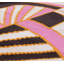 Coussin décoratif en velours de soie fait à la main à motif géométrique - 16 x 24 po, rose et orange avec insertions en duvet