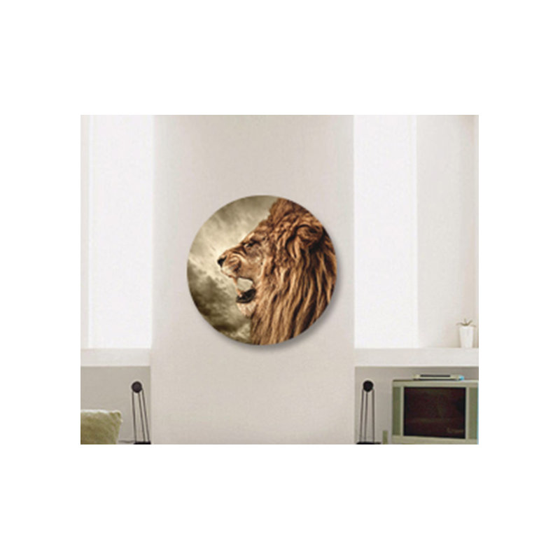 Epic Lion Profile Print, 46" H x 46" W x 1.5" D