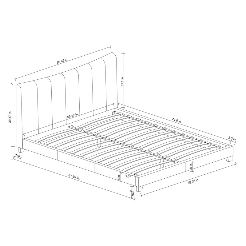 Emilio Upholstered Bed, Full