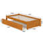 Lit plateforme simple en bois massif avec pied de lit et lit gigogne Concord-96140341