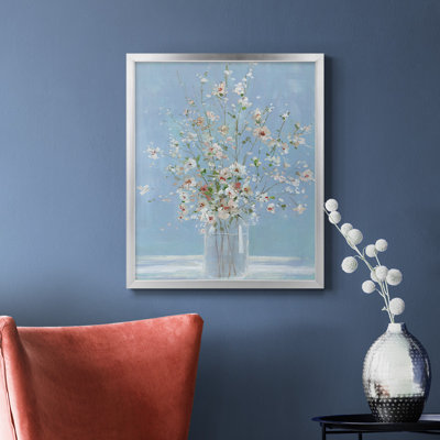 Cadre de fleurs de cerisier sur toile de qualité supérieure - prêt à être accroché