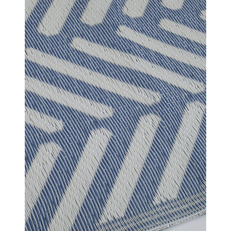 Tapis d'extérieur à chevrons géométriques Herringbone Geo, Rectangle de 5 pi x 8 pi