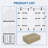 Pre-Cut 3-Frame Wainscoting Kit – Layered Wall Trim Panels, Paintable PS for DIY Full Wall Accent in Living Room, Bedroom, and Dining Room
