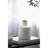 D5.9X7.9" Round White/Gold Vase