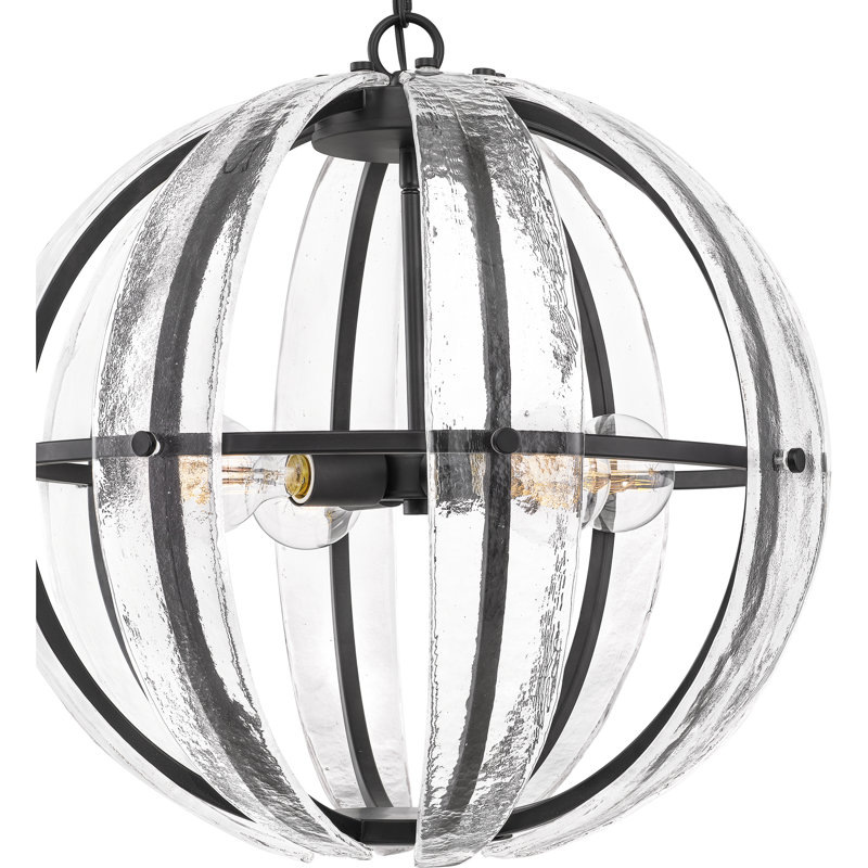 4 - Light Dimmable Globe Chandelier