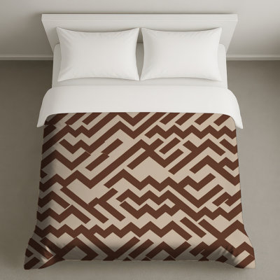 Brown Zigzag Pattern Duvet Covers