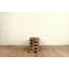 Tabouret rond en bois de teck avec surface texturée-748567004