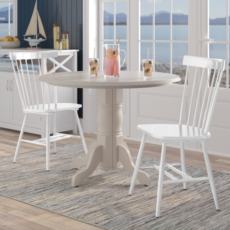 Aulii Solid Wood Side Chair, White