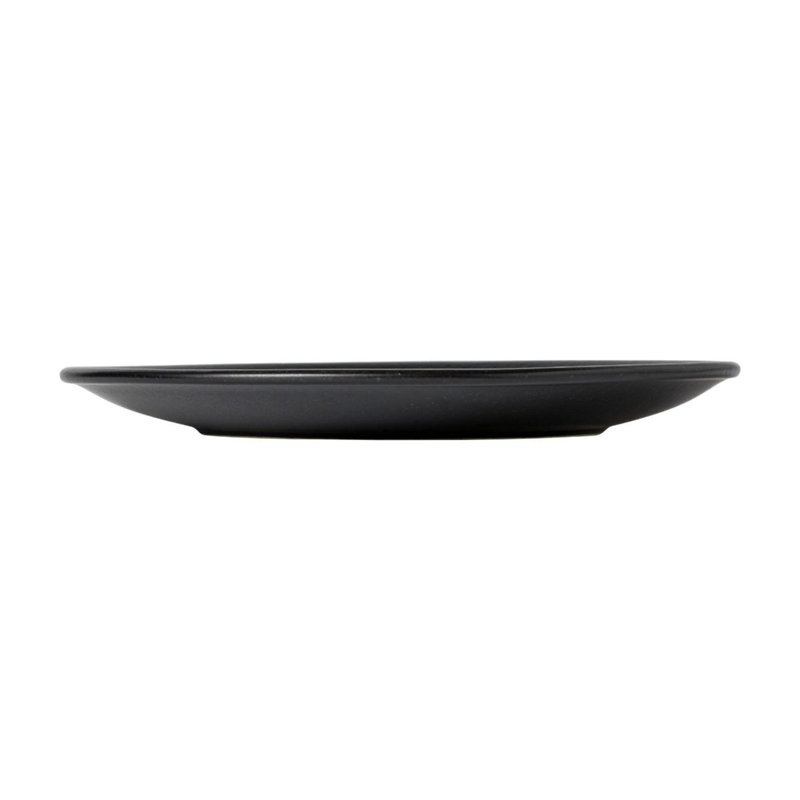 Assiette plate en grès de 10,88 po Roda, ensemble de 6, Noir