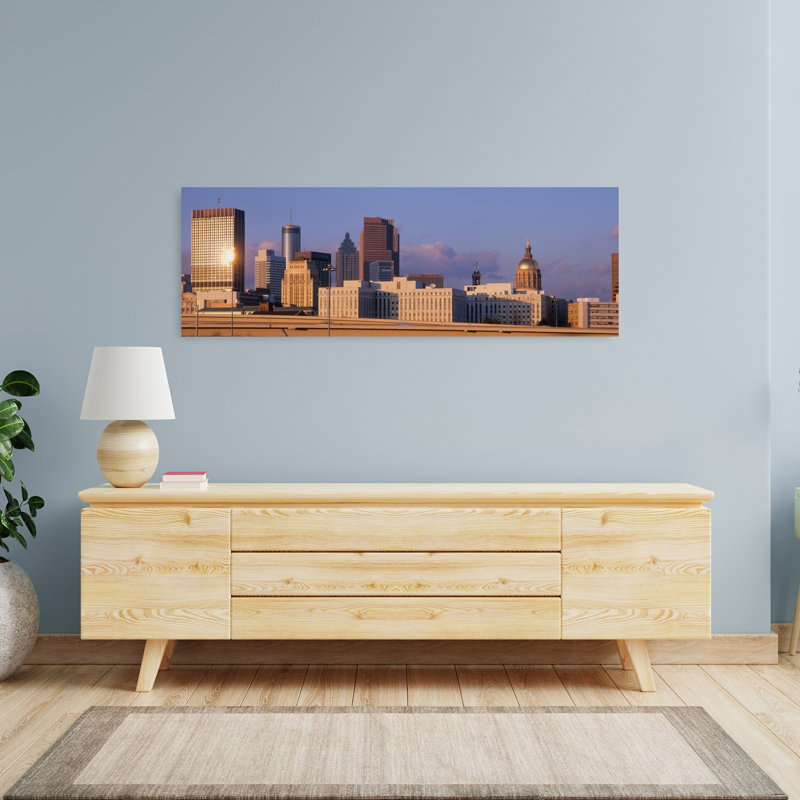 Art mural contemporain abstrait, États-Unis, Géorgie, Atlanta, H 16 po x l 48 po