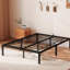 Structure de lit plateforme en acier robuste de 10 pouces, support silencieux, grand rangement, noir-985257224-985257219
