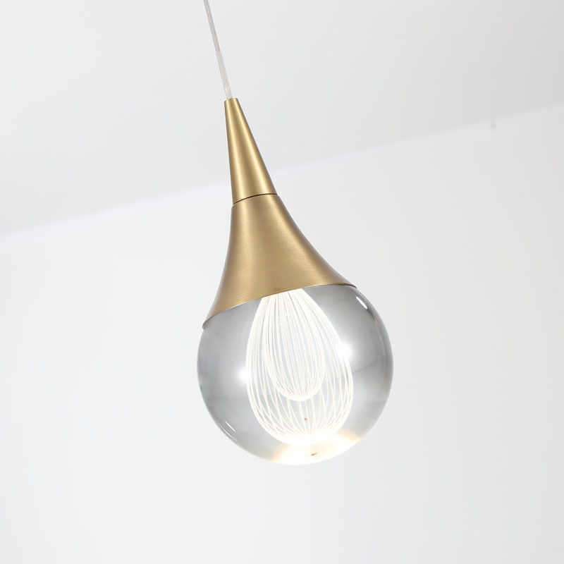Delacerda 1 - Light Gold LED Single Pendant