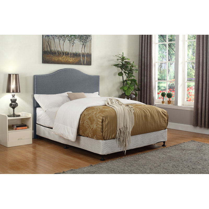 Mudge Upholstered Panel Headboard, Gray