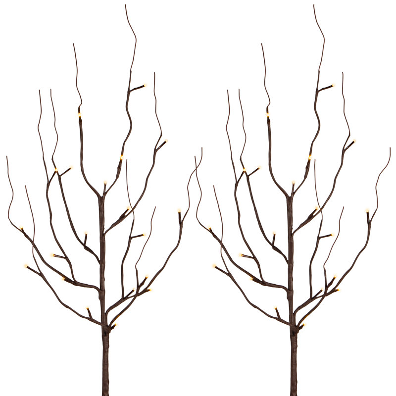 39" Brown LED Branch Set with Timer