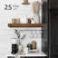 3 tablettes flottantes brun rustique