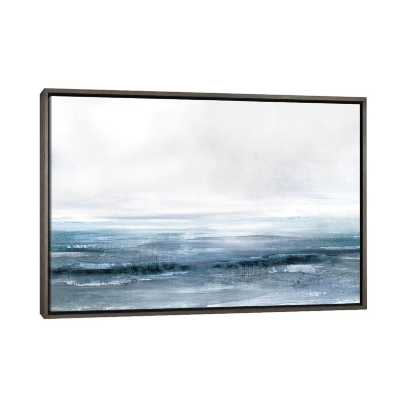 Impression, "Dreams" par Dan Hobday, H 40 po x l 60 po x 1,5 po, Toile encadrée de bois rustique foncé, Pas de tapis