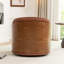 Faux Leather Swivel Barrel Chair-533347391