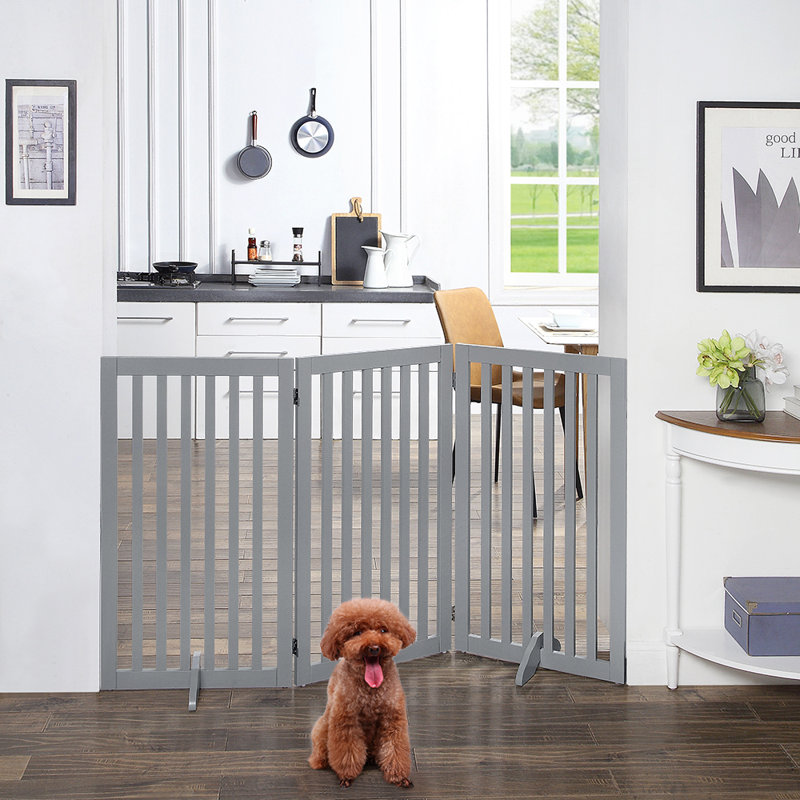 Barrière pour animaux Renn, Gris, H 36 po x l 60 po x P 0,71 po