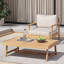 Ensemble de conversation d'extérieur 2 pièces en bois d'acacia avec coussins Tuna