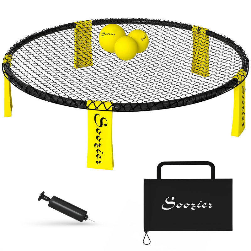 Ensemble de jeu de balle Spike, mini ensemble de jeux de plage avec filet rond