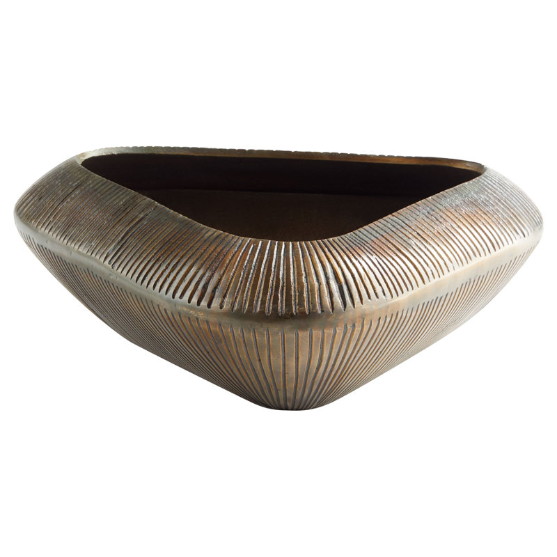 Prism Aluminum Decorative Bowl, 5.75" H x 18" W x 18" D