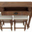 Wallace & Bay Ludin Brown Console Table With 3 Stools