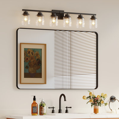 Tempered Glass And Aluminum Framed Bathroom Mirror, Vanity Wall Mirror